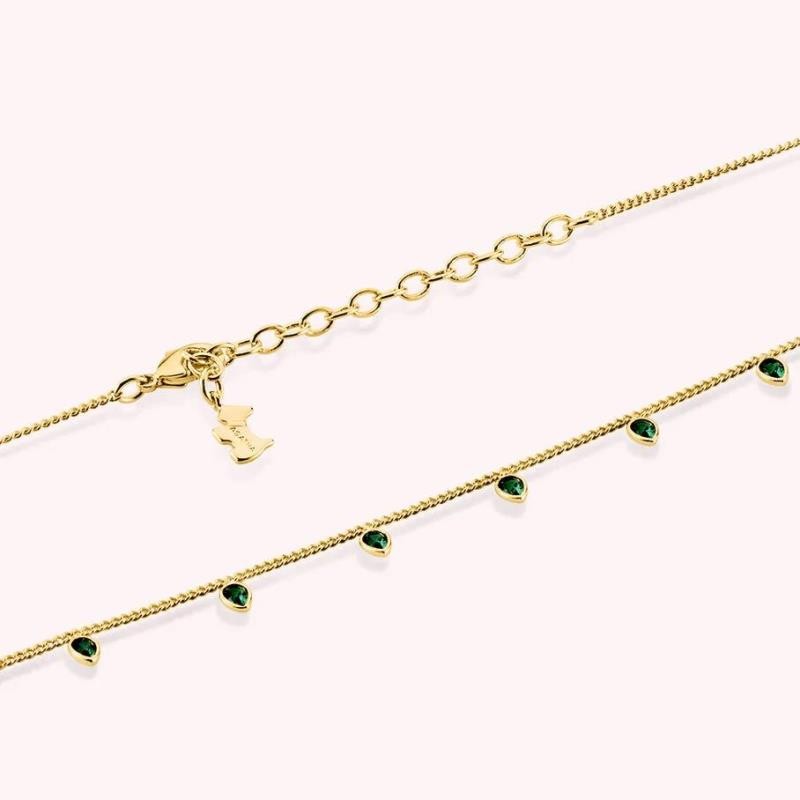 Collar corto NEITH - Verde / Oro