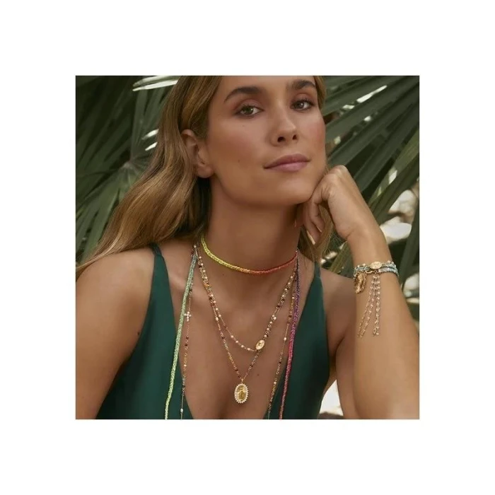 COLLAR LARGO ADICTION - MULTICOLOR - ORO -
