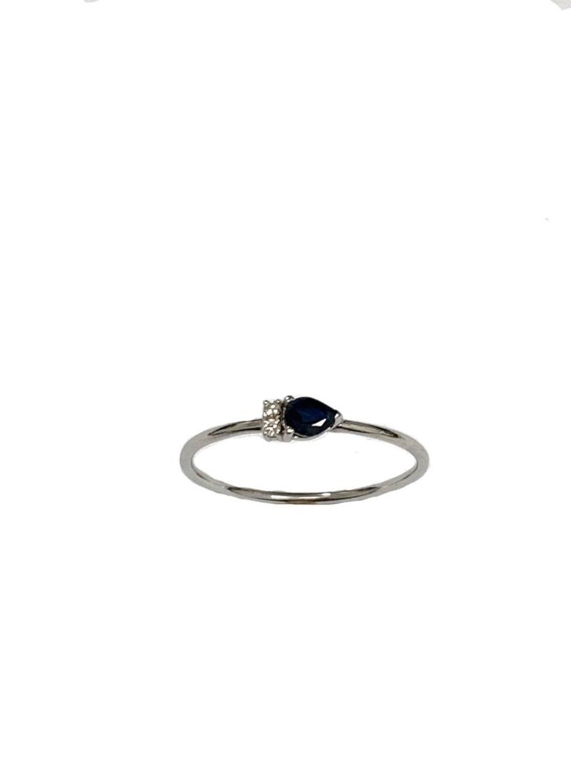 SORTIJA OB ZAFIRO DIAMANTE 0,016 CTS HSI2