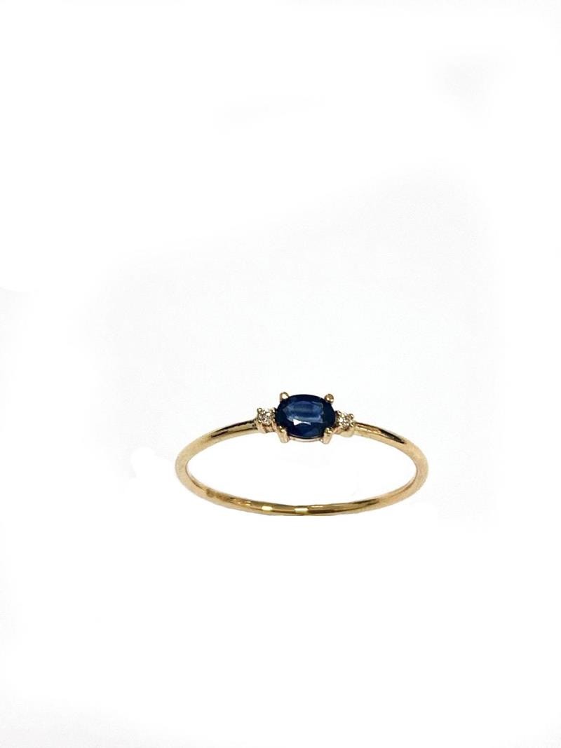 SORTIJA ZAFIRO ORO AMARILLO DIAMANTE 0,016 HSI