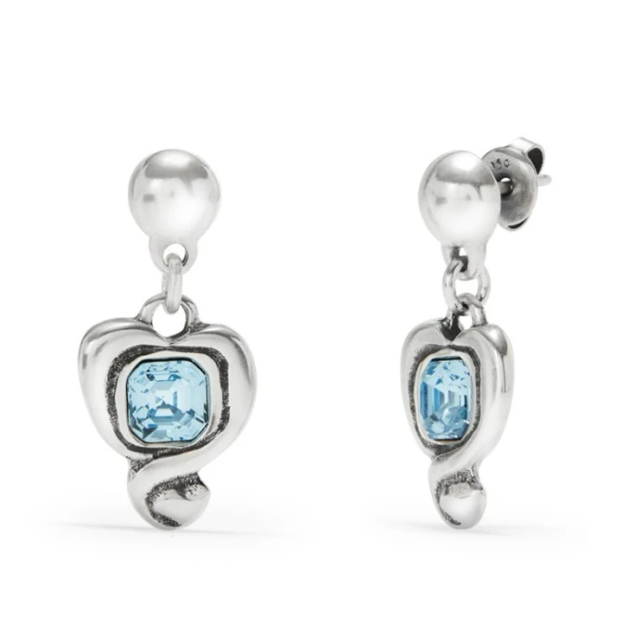 PENDIENTES CORAZÓN AZUL SER EXPRESIVA
