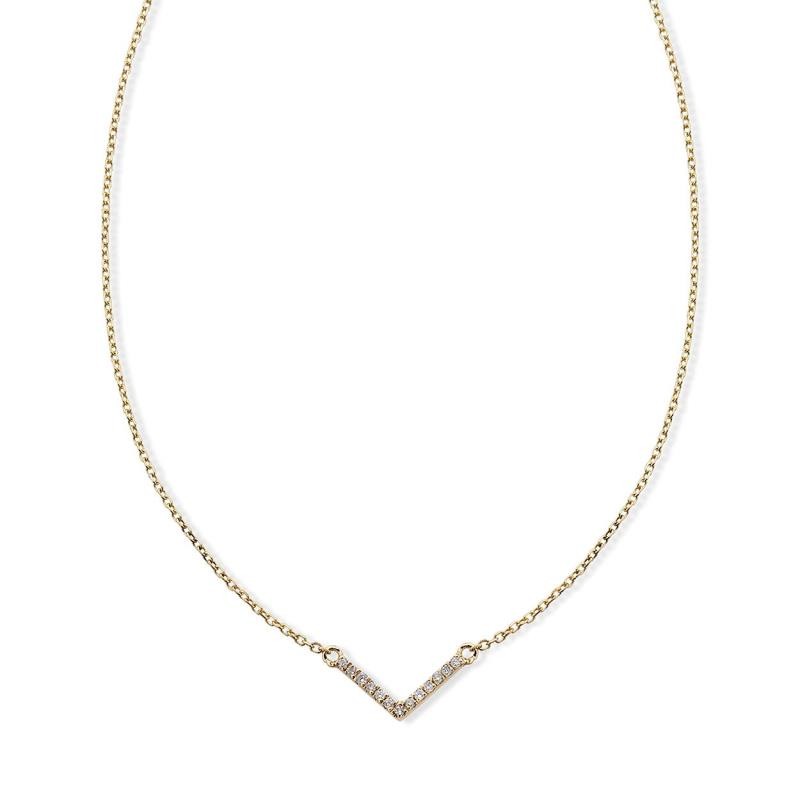 Colgante Aurum de Durán Exquse realizado en oro 18k pave diamantes en línea quebrada