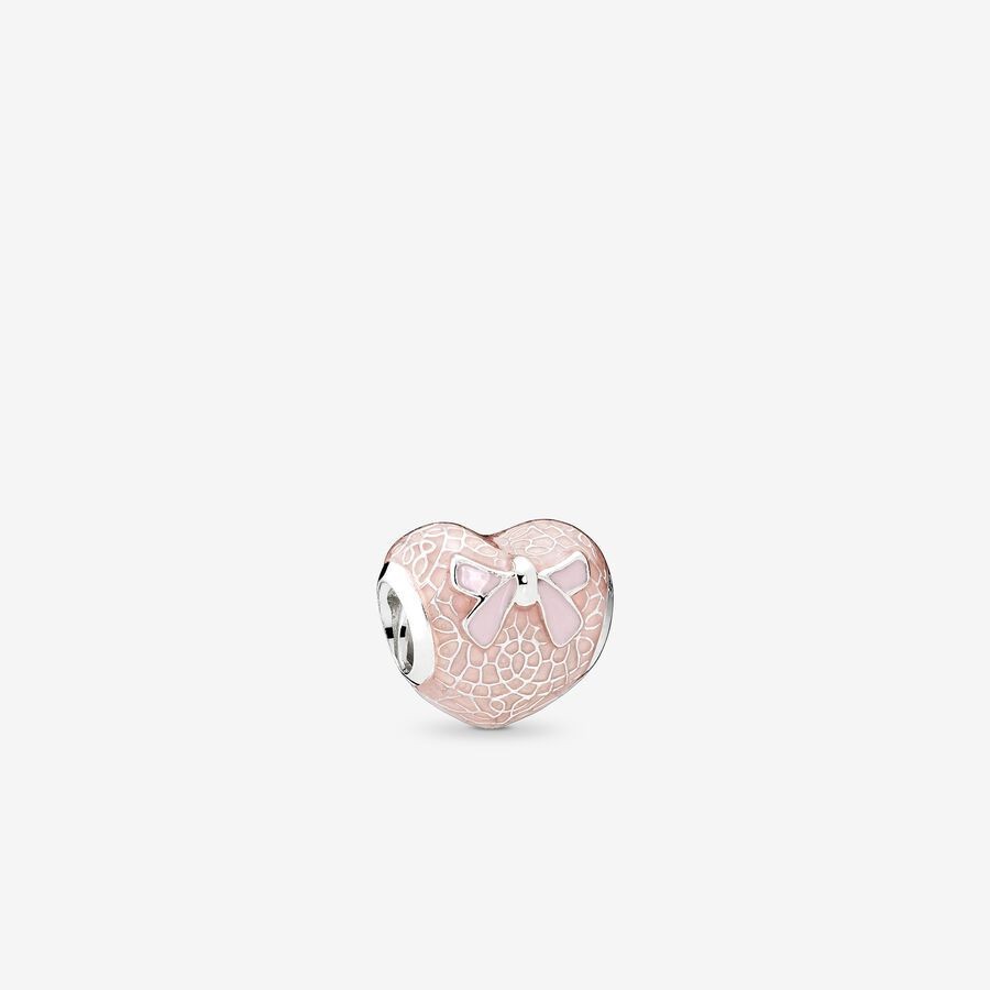 CORAZÓN LAZO ROSA