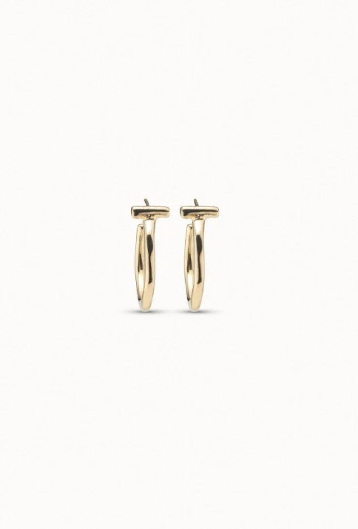 Pendientes redondos bañados en oro de 18k