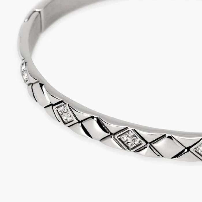 Pulsera matelassé en acero