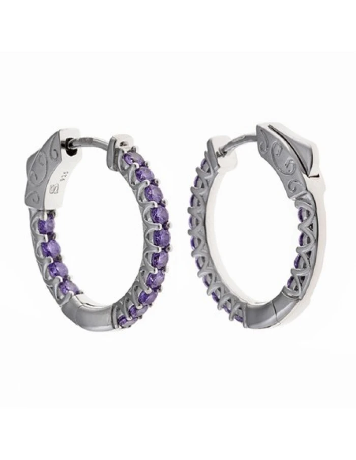 PENDIENTES AROS LAVANDA