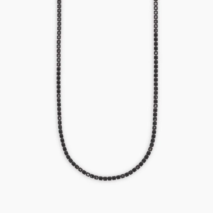 Collar tenis con circonitas negras