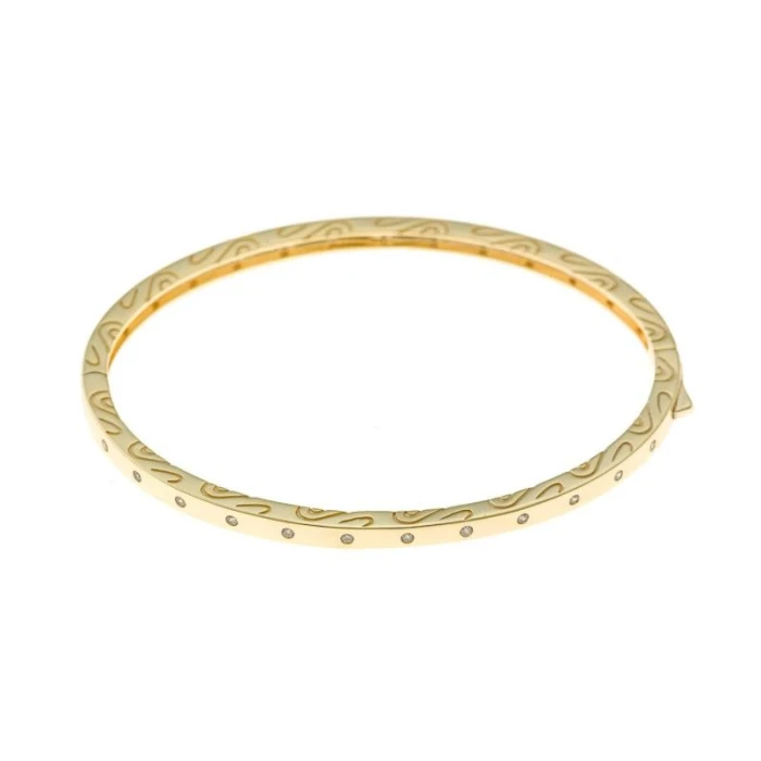 PULSERA CAÑA PLATA CHAPADO DORADO CIRCONITAS BRILLANTES