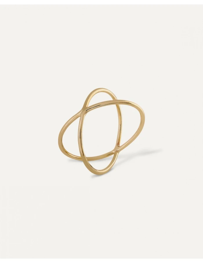 ANILLO DOBLE LISO CRUZADO