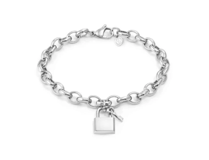 PULSERA SEMPRE CON ME CON COLGANTE CANDADO