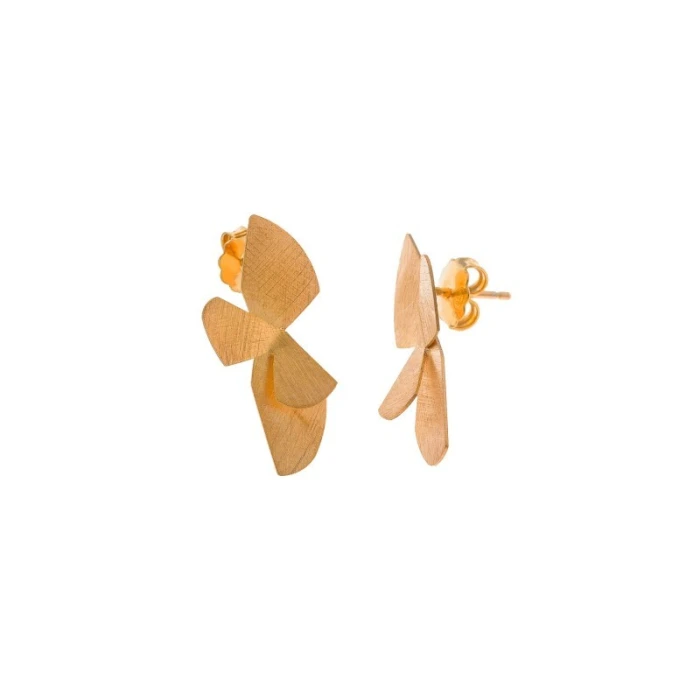PENDIENTES DORADOS PETALOS