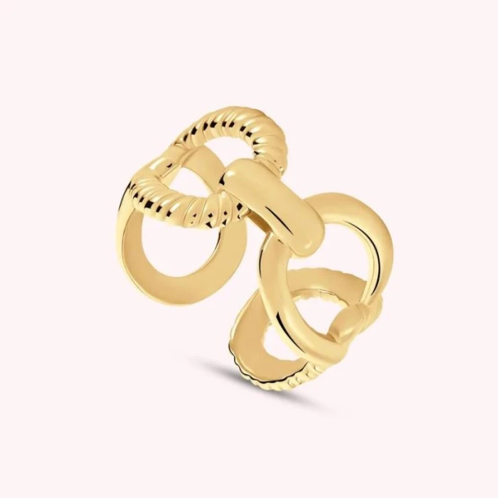 Anillo ajustable HARMONIE - Dorado
