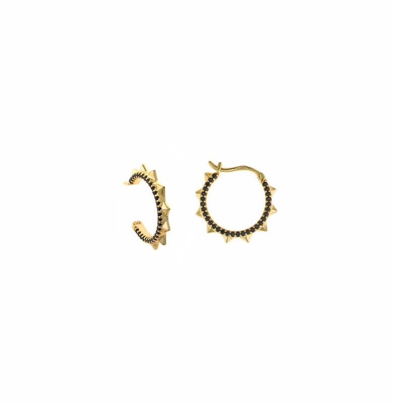PENDIENTES PLATA CHAPADO DORADO ARO PINCHOS CIRCONITAS