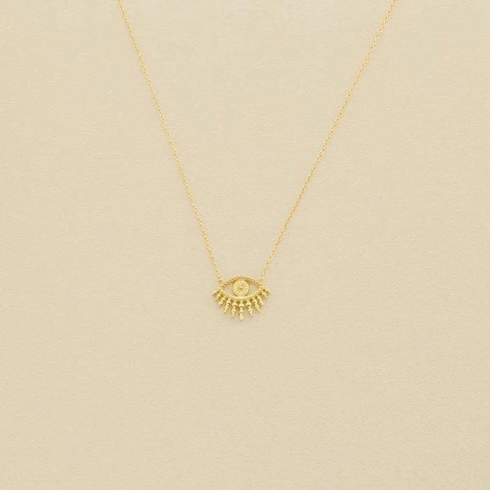 Collar midi LUCKY EYE - Verde / Dorado