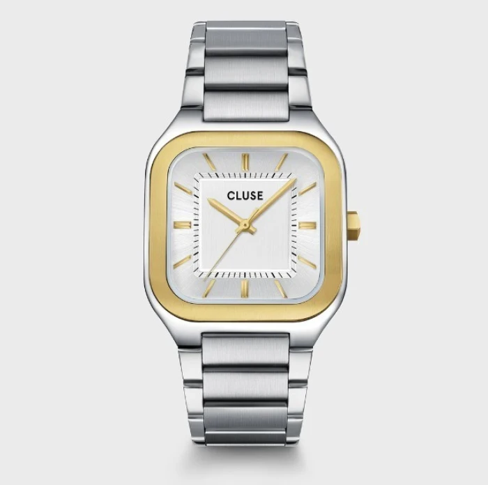 Quadrus Watch Steel, Silver, Two Tone