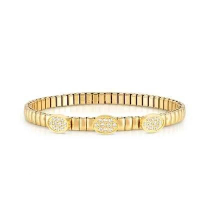 Pulsera XTE XSMALL ed. LIFE en acero y circonitas ac. ORO AMARILLO OVAL