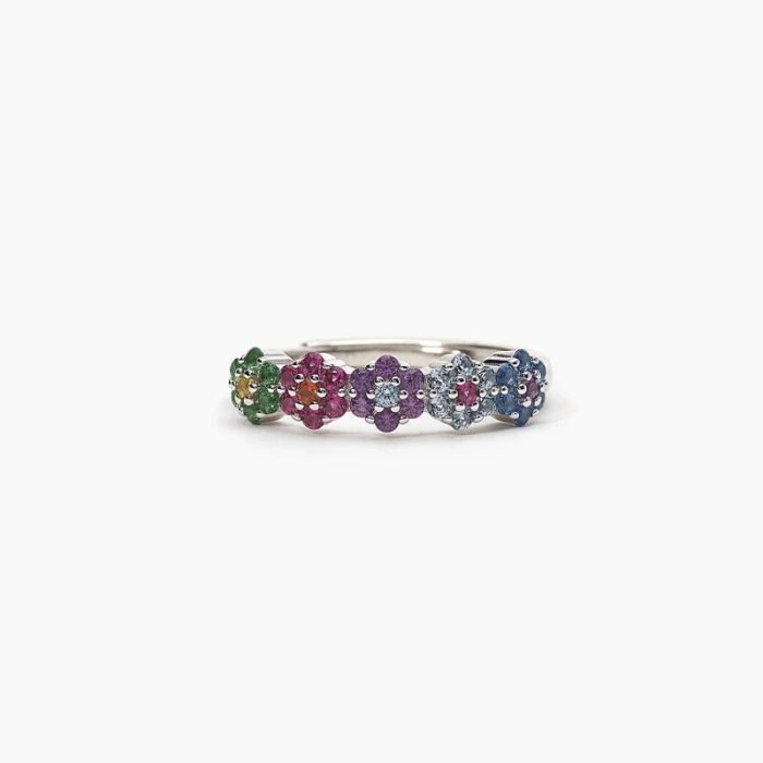 ANILLO PLATA FLOR FLOR
