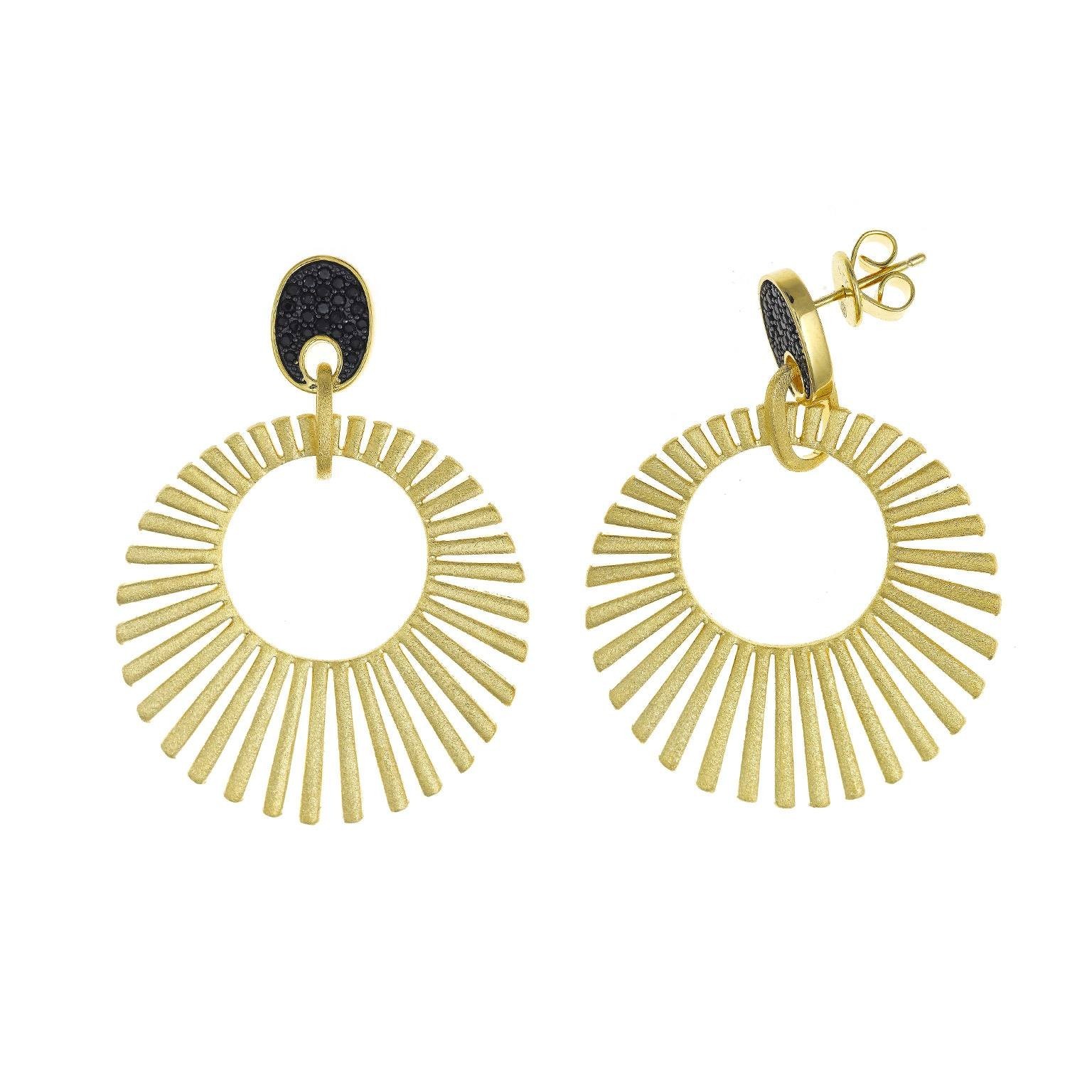 Pendientes de plata con baño dorado