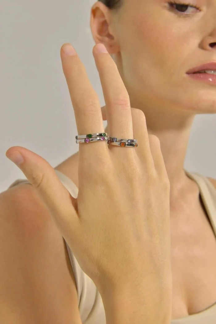 SORTIJA PLATA RODIO CIRCONITAS NANO VERDE BRILLANTE BAJO RUTENIO