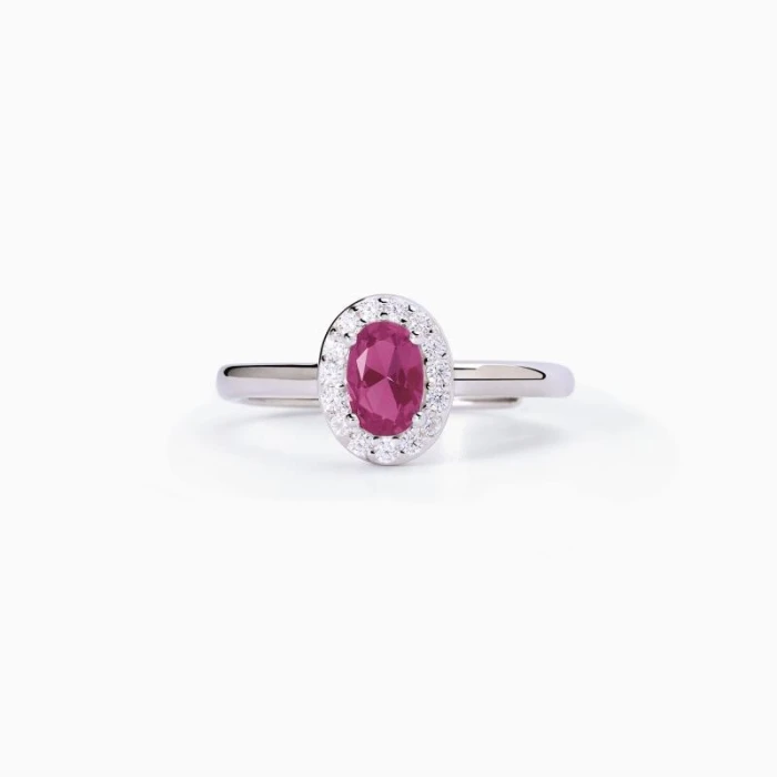 ANILLO PLATA RUBÍ