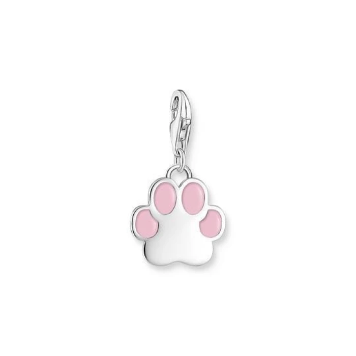 COLGANTE CHARM ROSA PATA PLATA