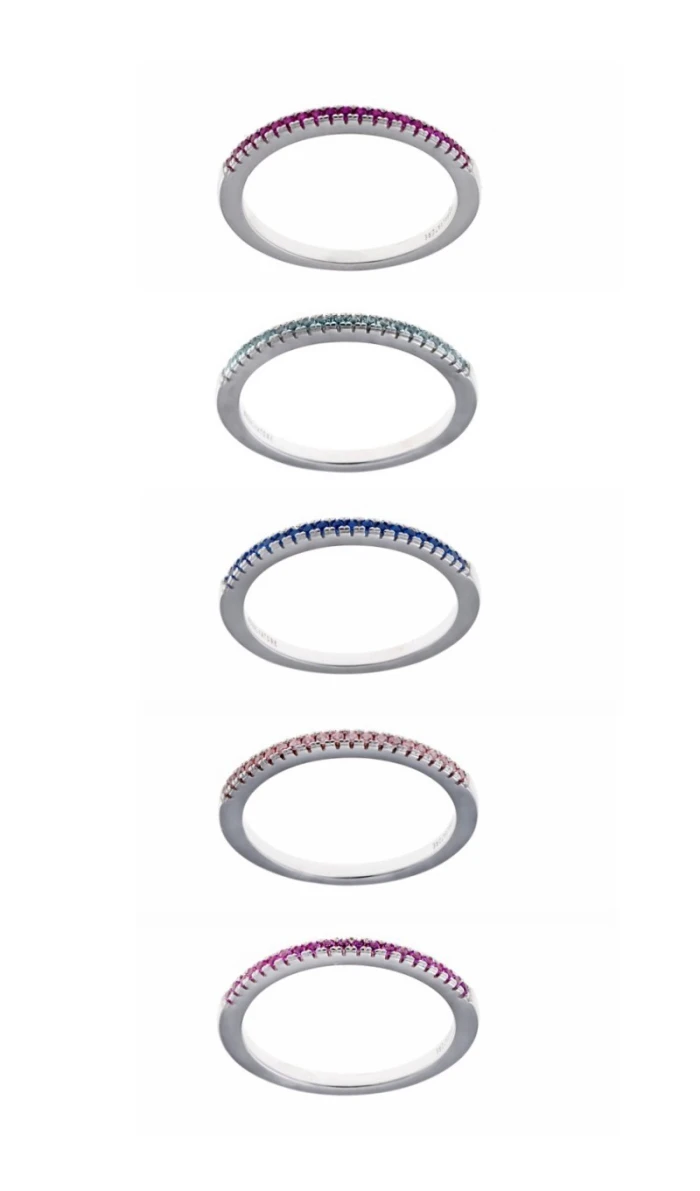 SORTIJA PLATA CHAPADO DORADO CIRCONITAS RUBI