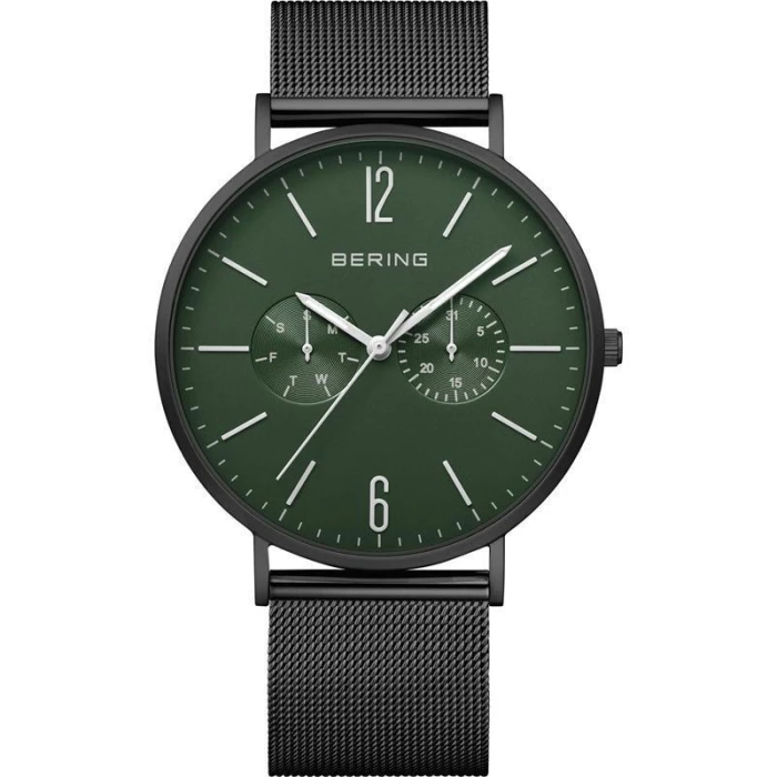 Reloj Bering Classic Negro Mate y Verde Analógico