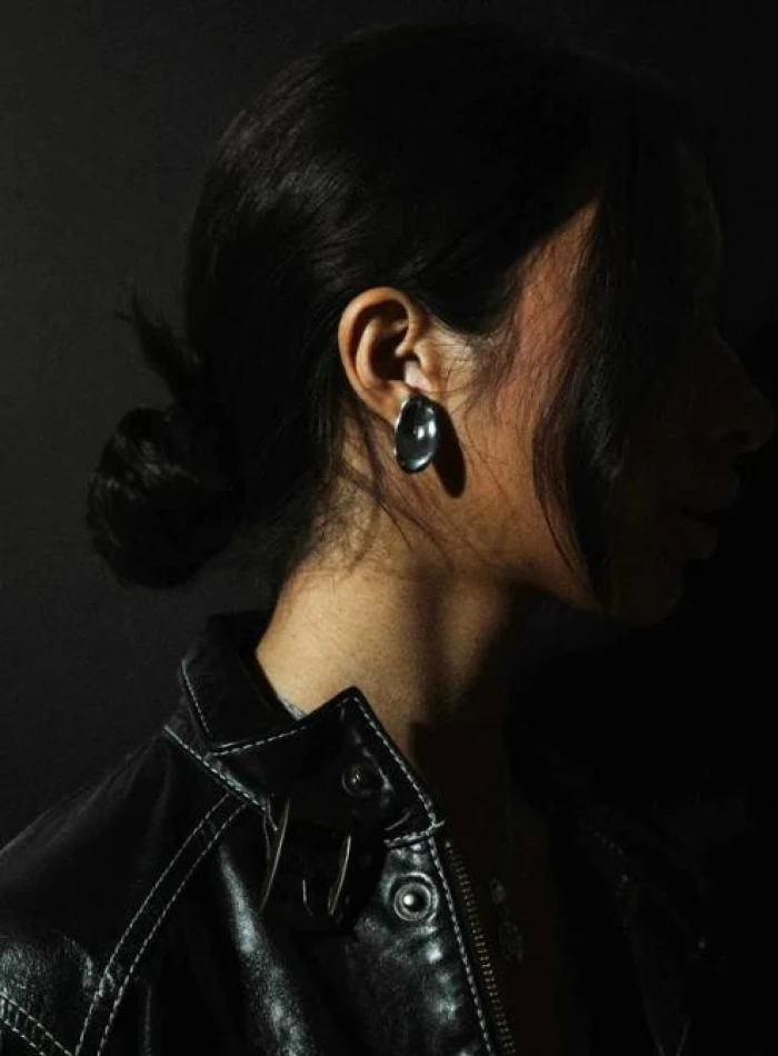 Pendientes originales diseño convexo líquido
