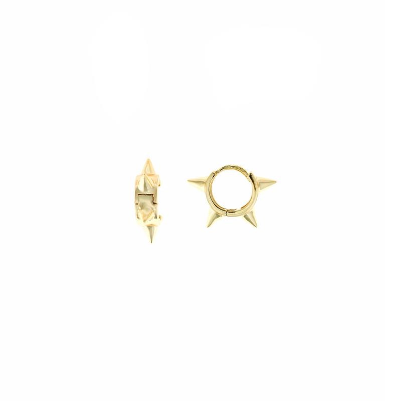 PENDIENTES PLATA CHAPADO DORADO ARO PINCHOS LISOS