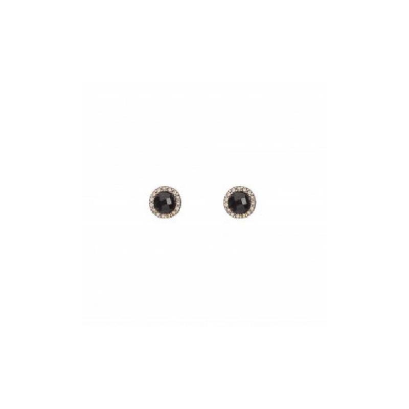 PENDIENTES GRANATE Y CIRCONITAS