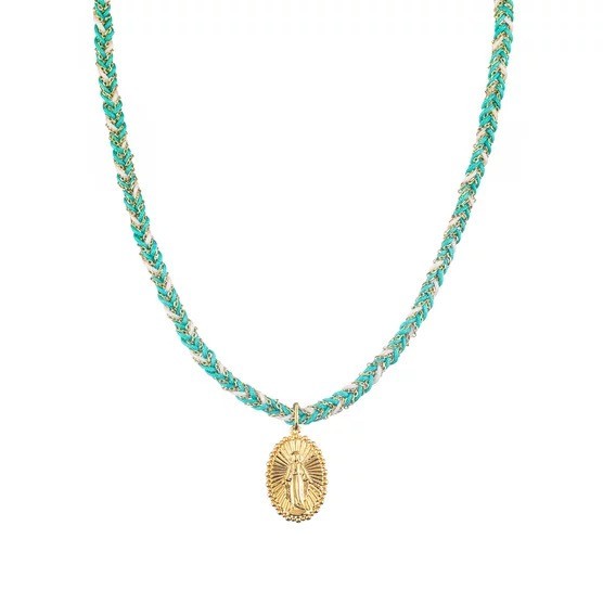 Collar corto POWER - Azul - Oro -