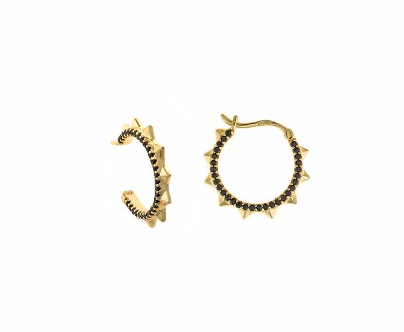 PENDIENTES PLATA CHAPADO DORADO ARO PINCHOS CIRCONITAS