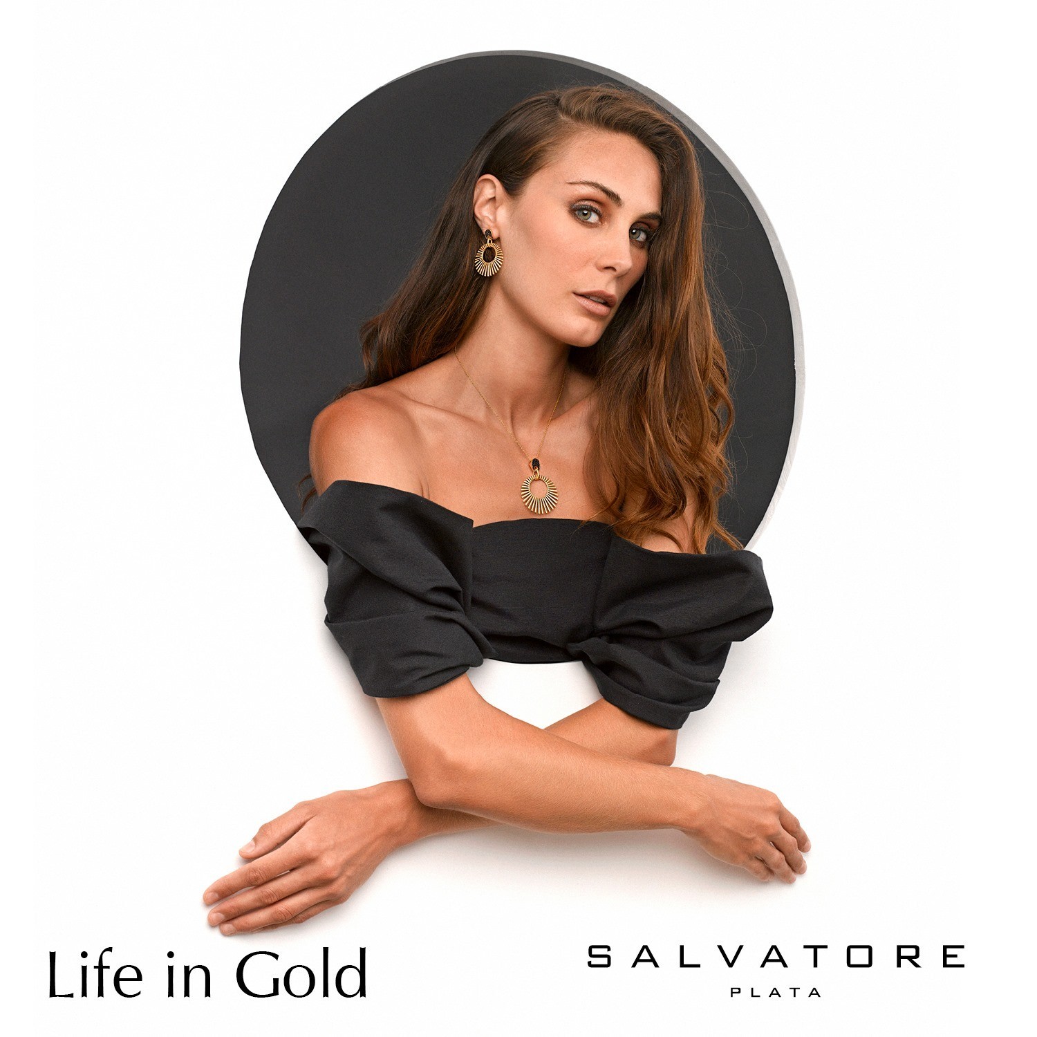 Pendientes de plata con baño dorado