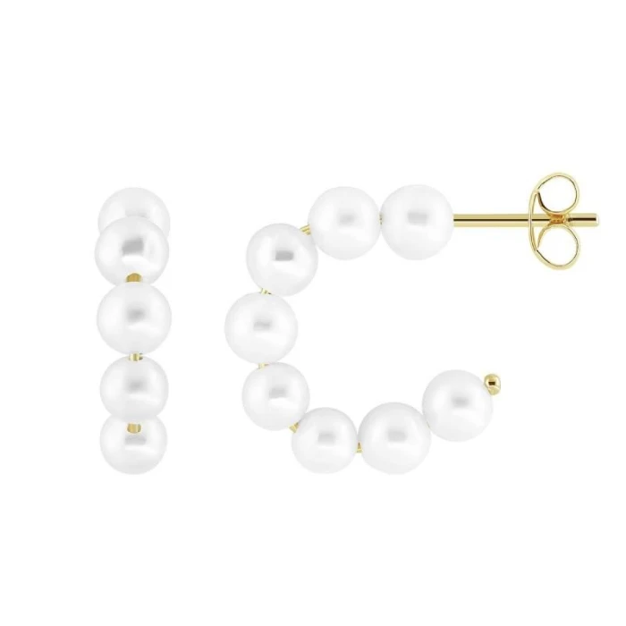 PENDIENTES ARO PERLAS