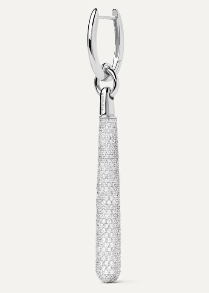 ARO INDIVIDUAL DE PLATA PAVÉ SUPREME JUPITER
