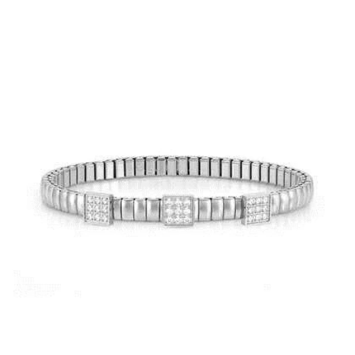 Pulsera XTE XSMALL ed. LIFE en acero y circonitas  CUADRADO