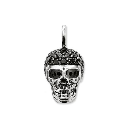 PLATA THOMAS SABO COLGANTE CALAVERA CIRCONIAS NEGRAS
