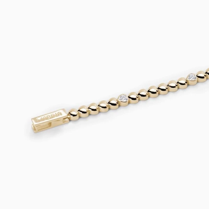 Pulsera de plata dorada con corazones.PENSAMIENTO MARAVILLOSO