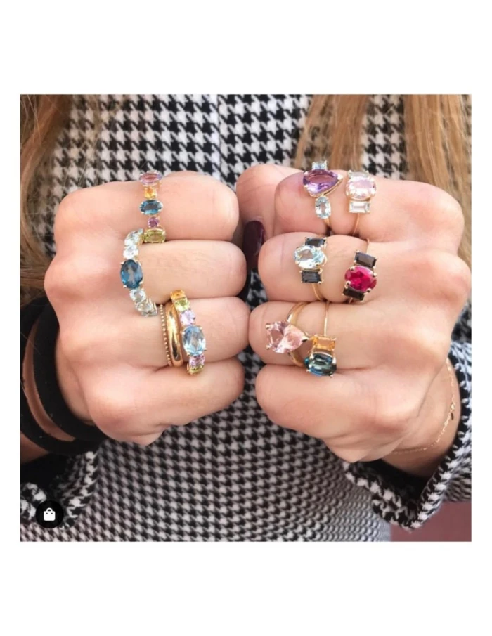 ANILLO TRIPLE OVAL AGUAMARINA Y LONDON BLUE