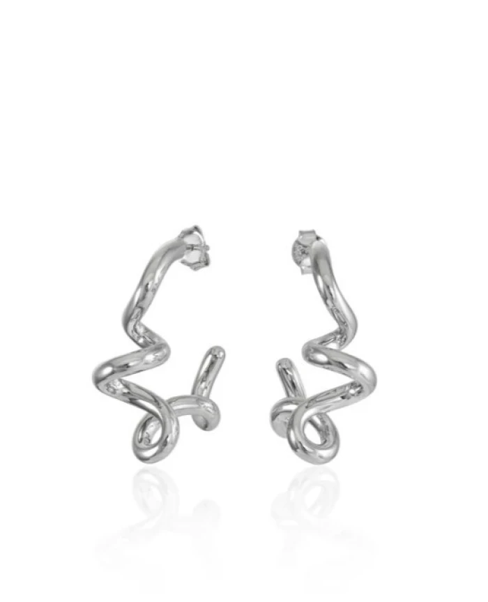 PENDIENTES PLATA DISEÑO TIRABUZÓN