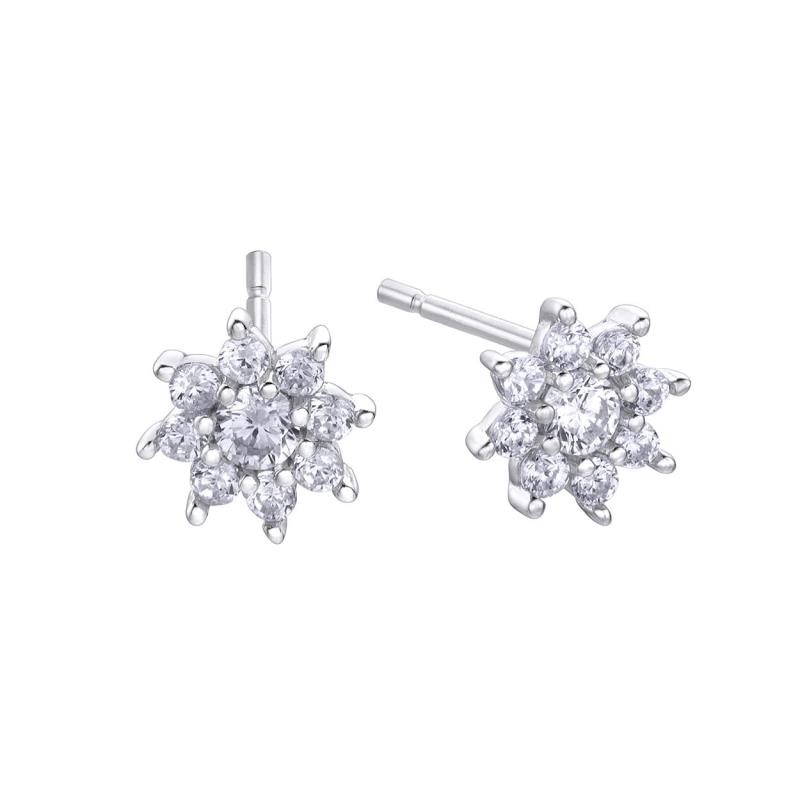 Pendientes de Durán Exquse de la colección Pretty Jewels de plata roseton de circonitas