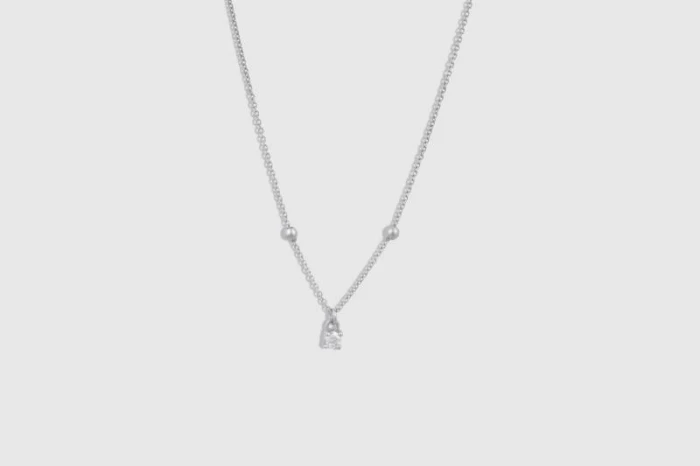 COLLAR ORO BLANCO DIAMANTE