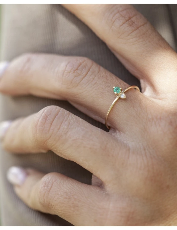 ANILLO MICO ESMERALDA