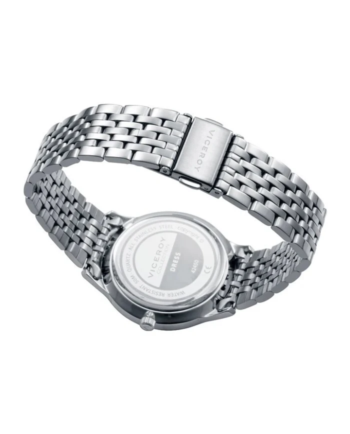 Reloj caja de acero 5 Atm ,brazalete de acero, movimiento cuarzo