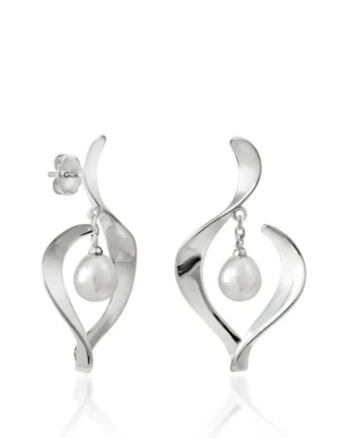 PENDIENTES PLATA ORIGINALES CON PERLA