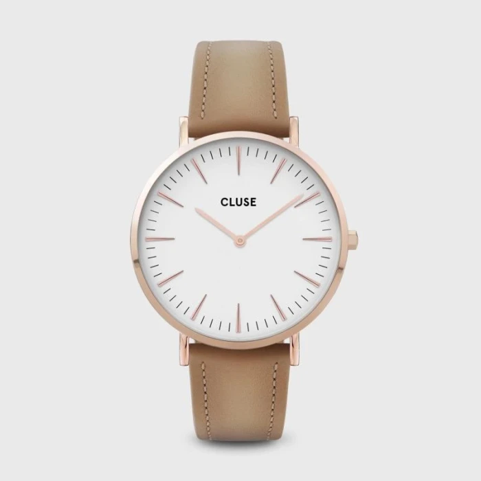 Boho Chic Leather Hazelnut, Rose Gold Colour