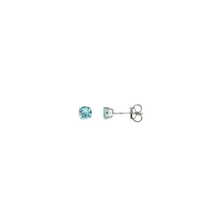 PENDIENTES PLATA 925 RODIO BRILLANTE CZ VERDE AQUA / 0.30 X 0.30
