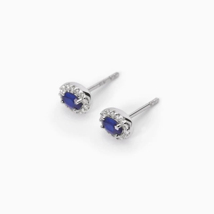 Pendientes con zafiros sintéticos¿FRESCO O RETRO?