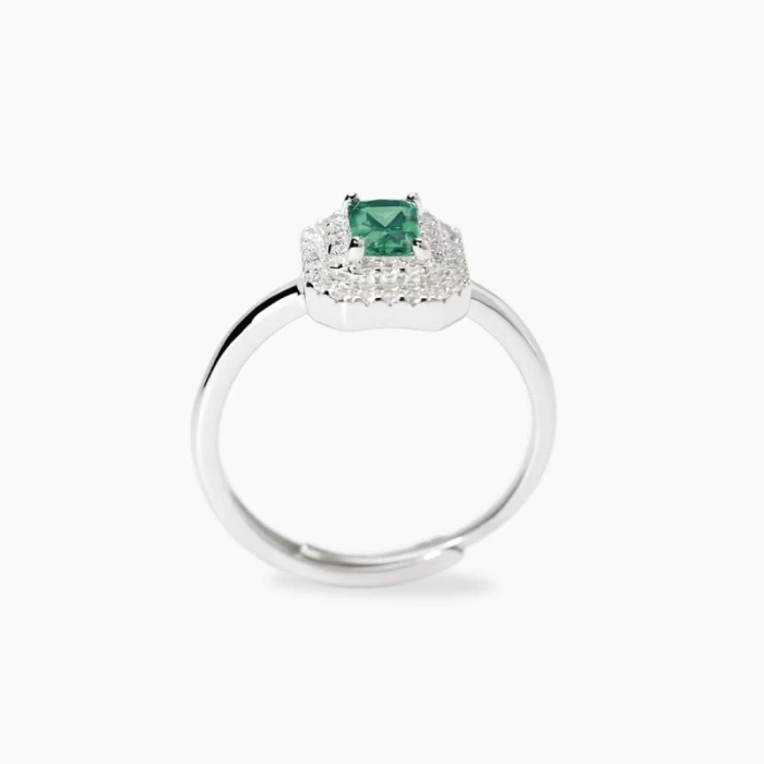 Anillo con esmeralda sintéticaVICTORIA