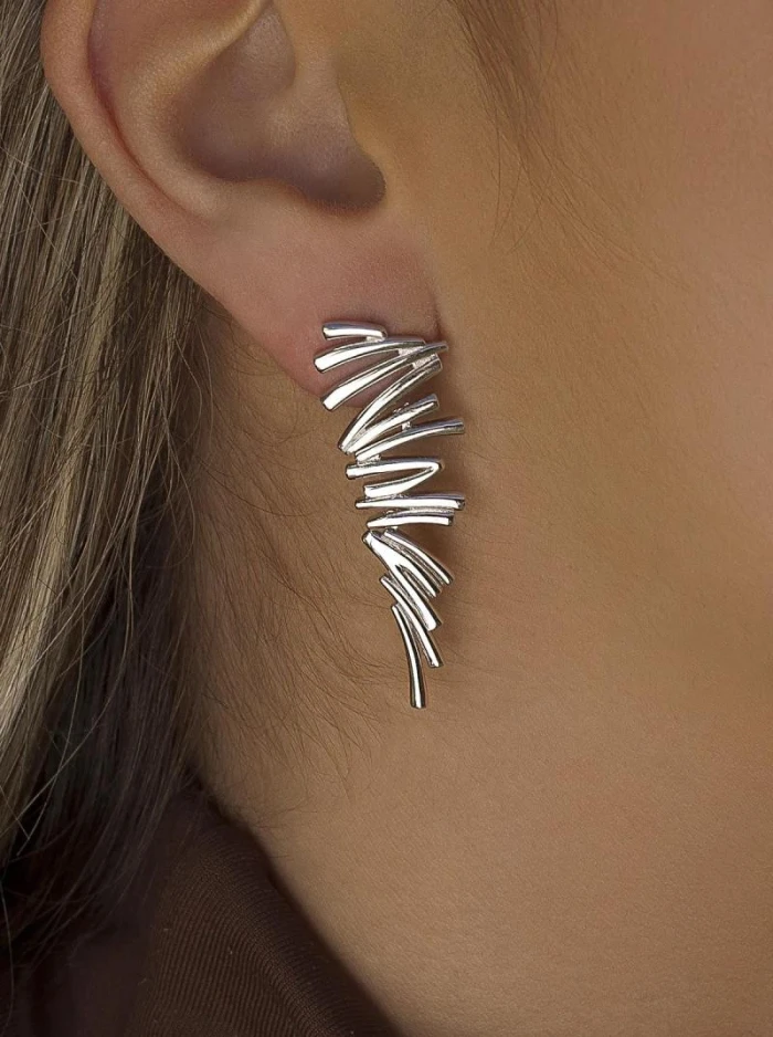 Pendientes originales diseño alado irregular